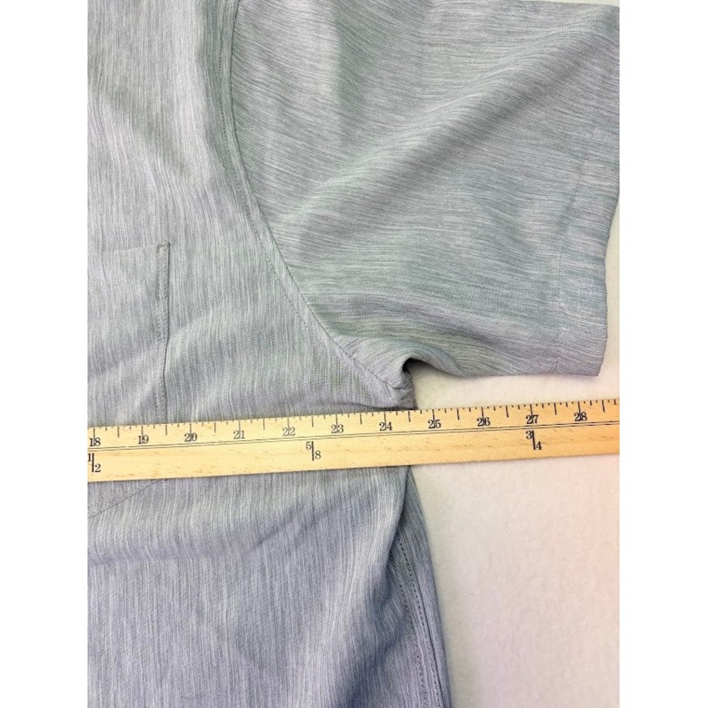 Fundamental Coast Shirt Mens XXL Grey‎ Short Sleeve Slub Button Down - Picture 3 of 8